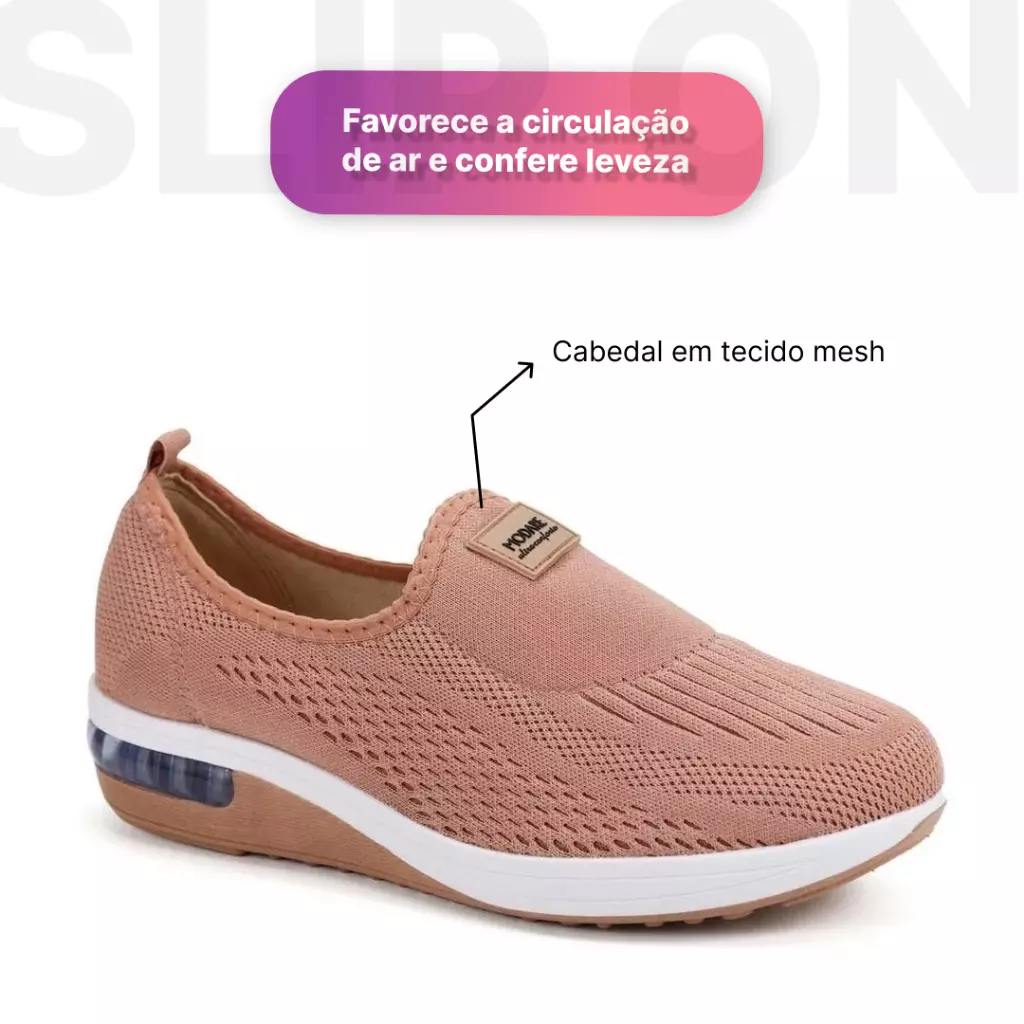 Tenis Feminino Ultraconforto Modare Slip On Academia Caminhada Ortopédico Esporão E Facite Original